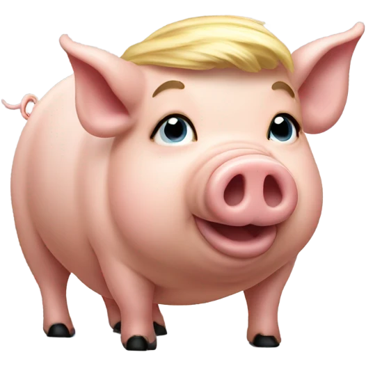 Donald J. Trump the President as a pig emoji
