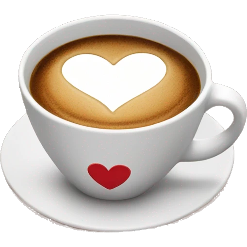 Cup of coffee with hearts all over it emoji