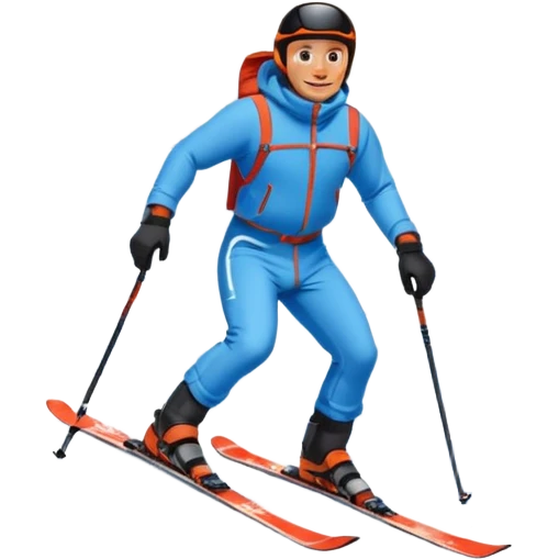 Man Skiing Background Matterhorn emoji
