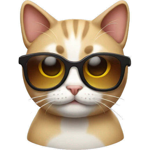 Cat with sunglasses emoji