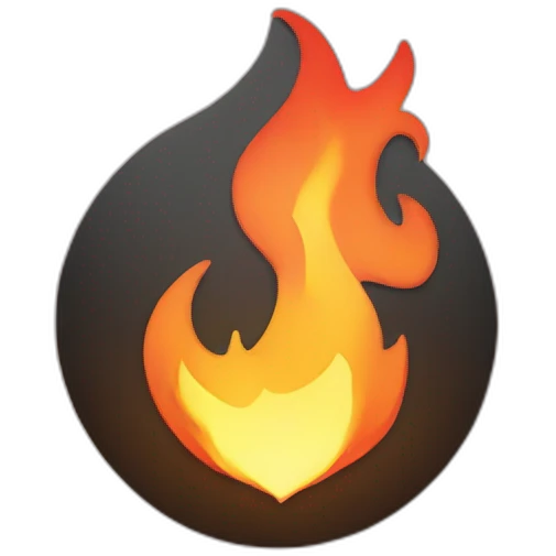 wordpress logo on fire emoji
