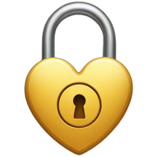 lock next to a heart emoji