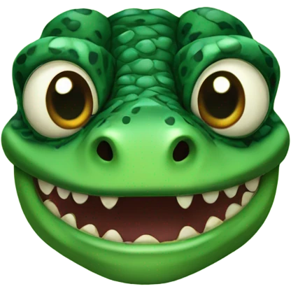 Green Gila Monster Face emoji