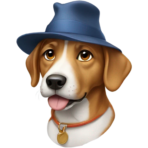 Dog wearing hat  emoji