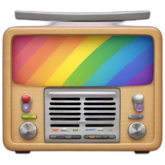 Radio lgtb colores arcoíris emoji