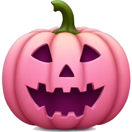 Pink Halloween pumpkin  emoji