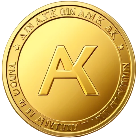 afk text in the gold coin 3d emoji