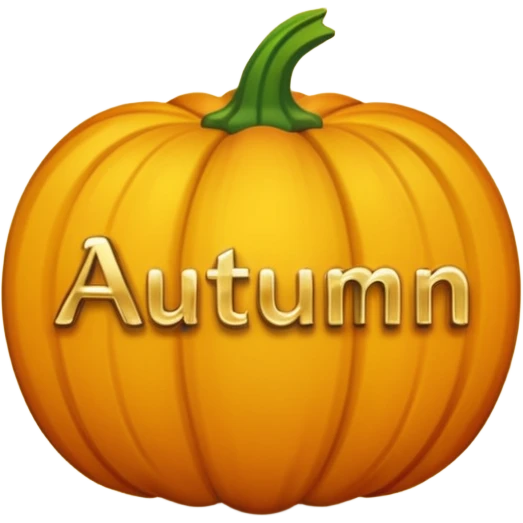 Autumn lettering emoji