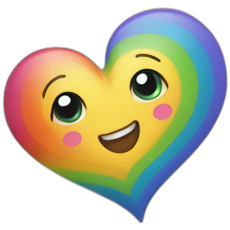 Rainbow heart emoji