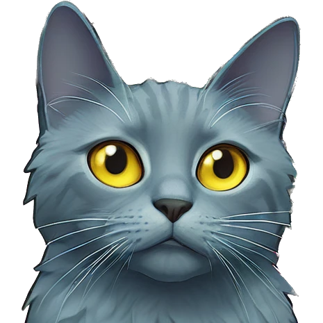 "cat with yellow eyes" emoji