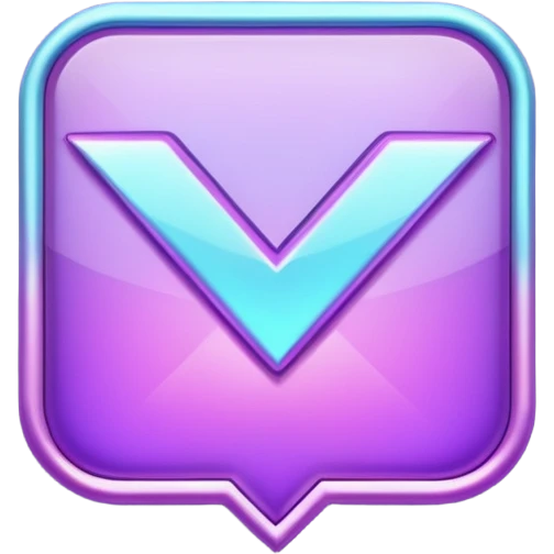 holographic purple checkmark emoji