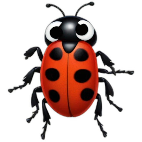 Pixar ladybug hairy emoji