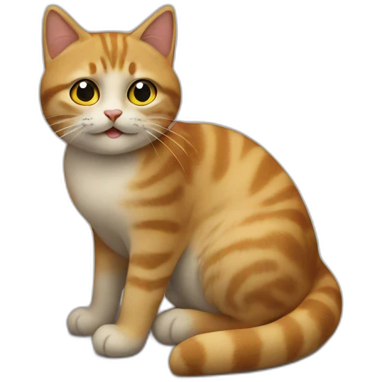 Chat sur un chat emoji