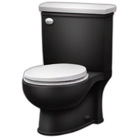 Black toilet emoji