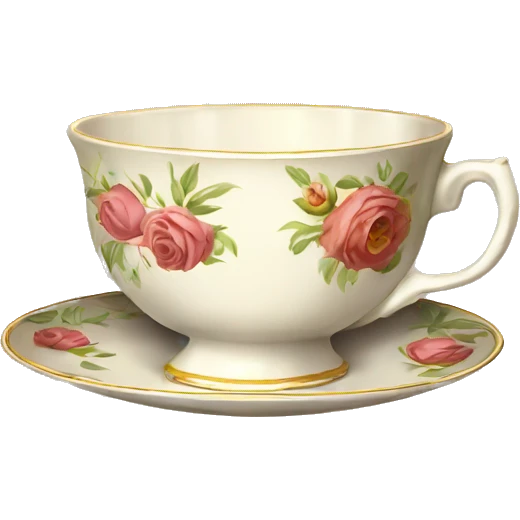 Old-fashioned tea cup emoji