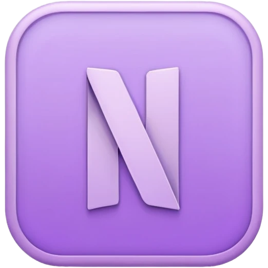 Netflix aesthetic "N" logo in pastel purple emoji