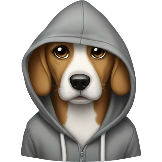 Dog with hoodie  emoji