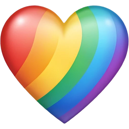 Corazón arcoiris emoji