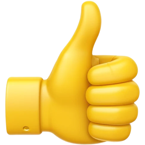 thumbs up emoji, positive and bold emoji