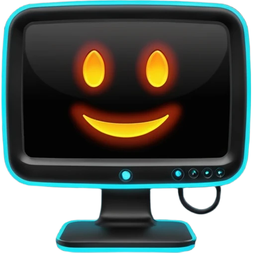gaming neon monitor emoji