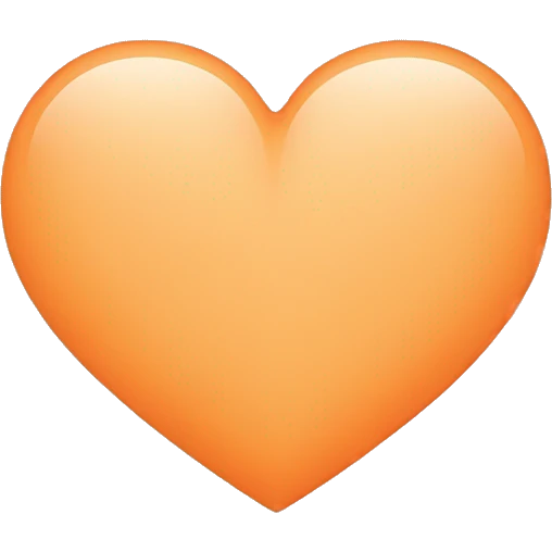 pale orange heart emoji