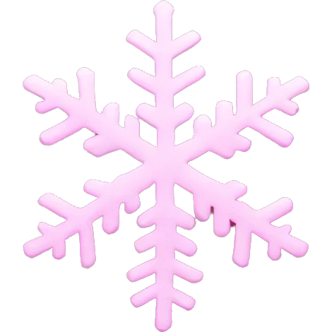 Pink snowflake emoji