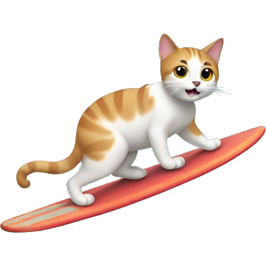 Cat surfing  emoji