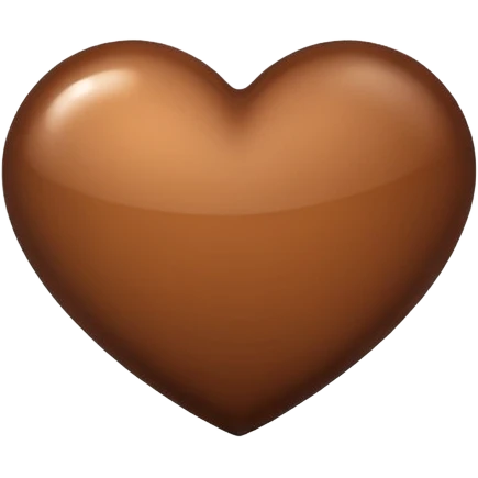 Kahverengi kalp emoji