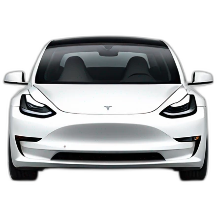 1 Tesla model 3 white emoji