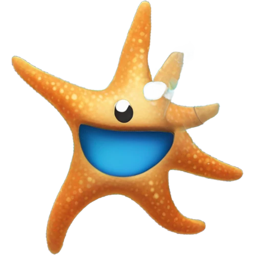 Show me a starfish blowing bubbles emoji