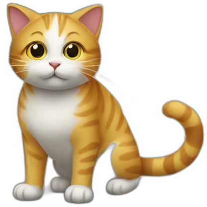 cat along the road emoji