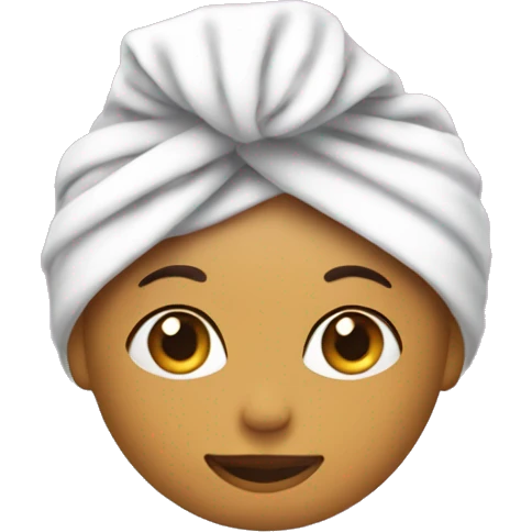 emoji Coquette with a towel in her head emoji