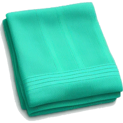Realistic folded tiffany blue dish towel emoji