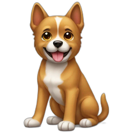 Chat sur chien emoji