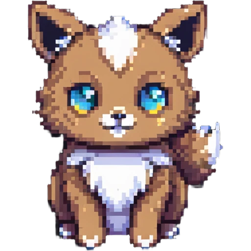 Ava as a cute animal mascot in pixel art style emoji