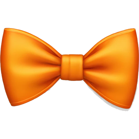 One singular orange bow emoji