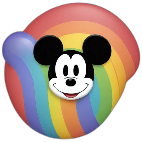 Rainbow Mickey Mouse emoji