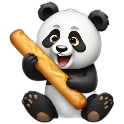 Panda eating a churro emoji