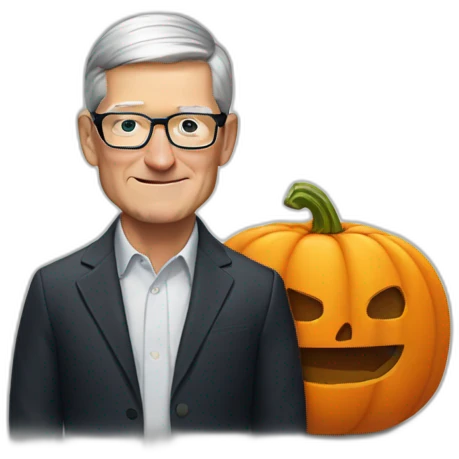 Tim cook and pumpkin emoji