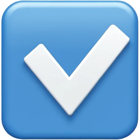 I want a blue background and a white checkmark inside it emoji which I will call the "Fake Roblox Verified Badge Emoji" and the blue background should be square and it should be the "🟦" emoji being the background emoji