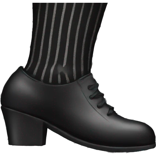 black heel with black and white striped socks emoji