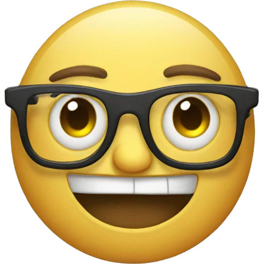 Greedy emoji with glasses emoji