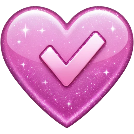 pink checkmark with glitter emoji