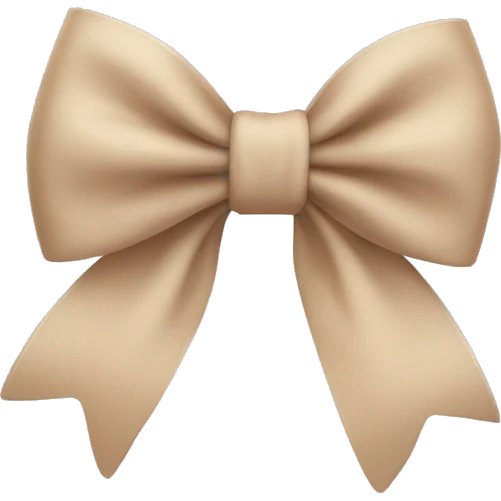 beige bow emoji