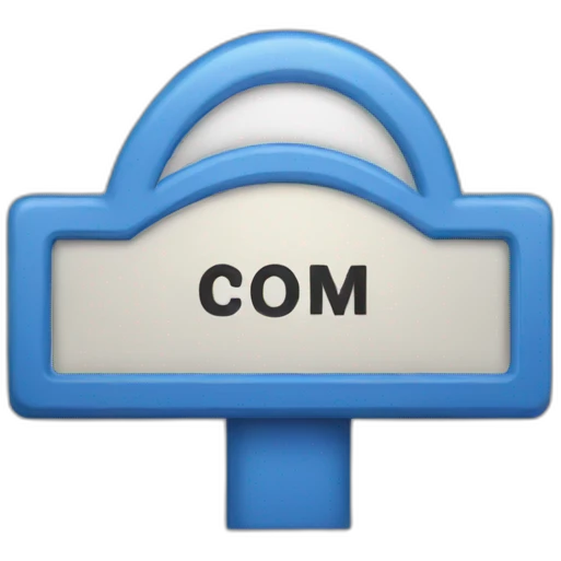Sign saying .com emoji
