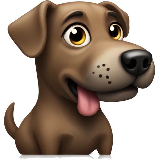 Dog having a poo emoji