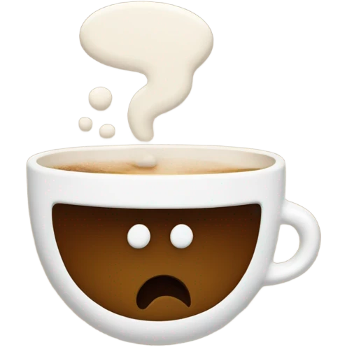 thought bubble with coffee emoji