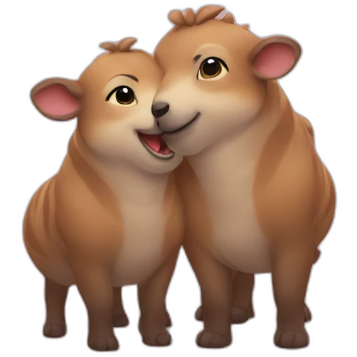 cabybaras in love emoji