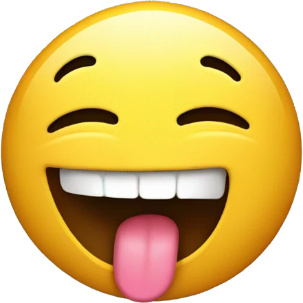 face with tongue and shaking they hand like rock emoji