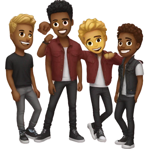 boyband with five members emoji